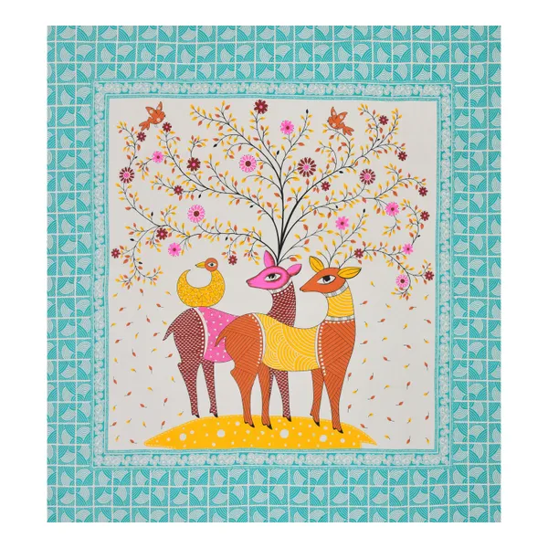 Vibrant_Deer_Print_Bedsheet_Set_with_Matching_Pillow_Covers
