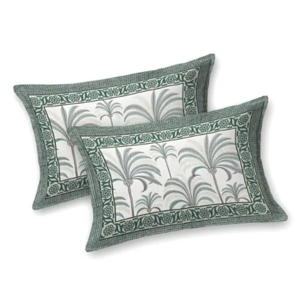 Classic_Palm_Motif_Cotton_Bedsheet_Set_in_Warm_Brown_Tones