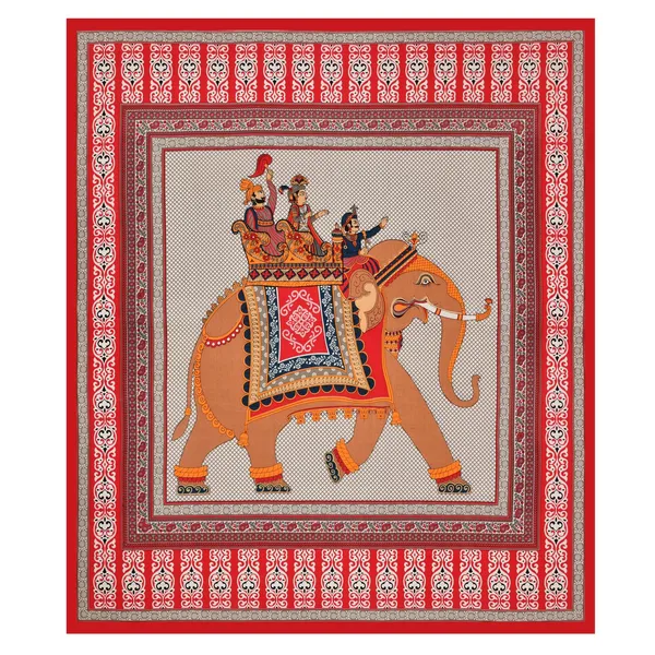 JAMG_Soft_Cotton_Bedsheet_with_Pillow_Covers_for_Double_Size_Bed_|_Printed_Comfortable_Bedding_Set_|_Smooth_Breathable_Fabric_|_Elegant_Home_Furnishing__BADA_HATHI_Multi-Color_45