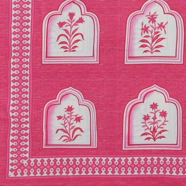 Elegant_Pink_Ethnic_Floral_Print_Cotton_Bedsheet_Set_with_Pillow_Covers