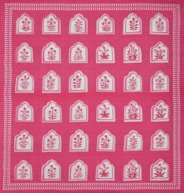 Elegant_Pink_Ethnic_Floral_Print_Cotton_Bedsheet_Set_with_Pillow_Covers