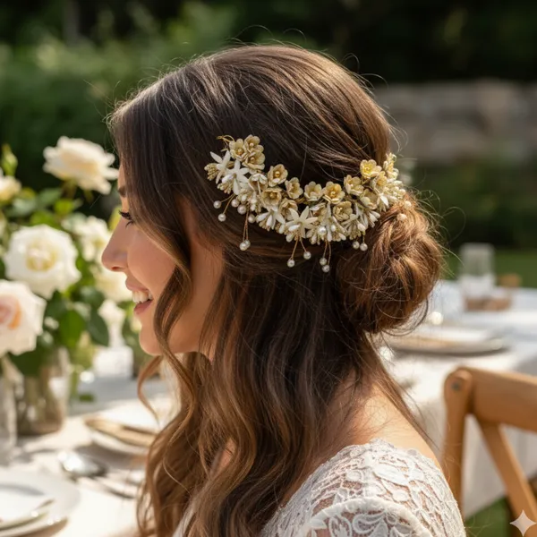 Golden_Plastic_Premium_&_Elegant_Floral_Bridal_Juda_Hair_Clip_For_Women_&_Girls