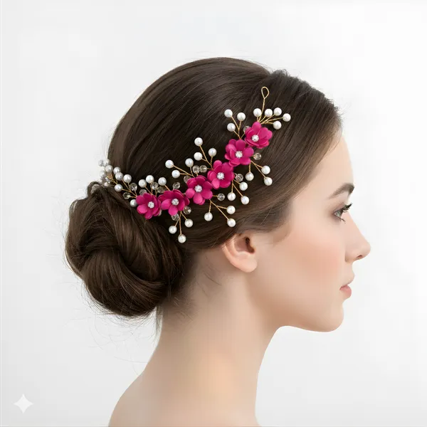 Pink_Flower_Premium_&_Elegant_Hair_Accessory_For_Women_&_Girls