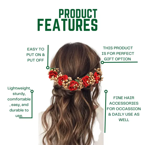 Red_Plastic_Premium_&_Elegant_Red_Gajra_Hair_Accessory_For_Women_&_Girls