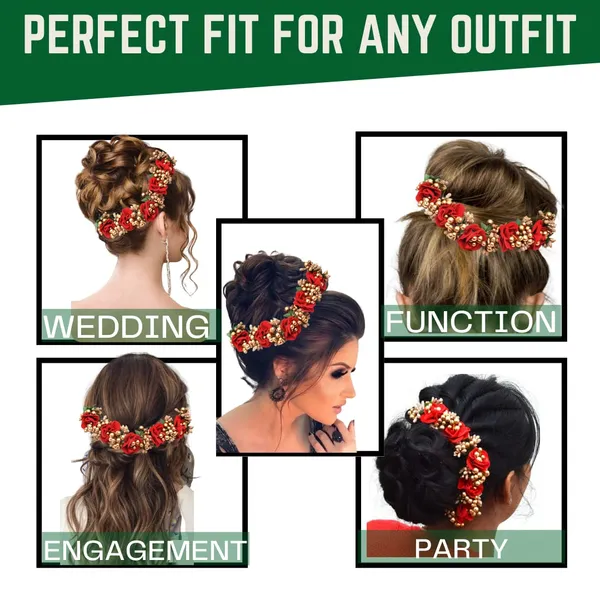 Red_Plastic_Premium_&_Elegant_Red_Gajra_Hair_Accessory_For_Women_&_Girls