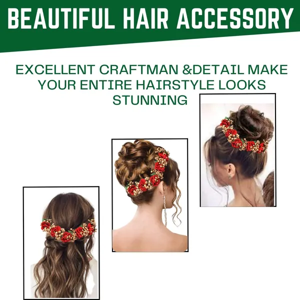 Red_Plastic_Premium_&_Elegant_Red_Gajra_Hair_Accessory_For_Women_&_Girls