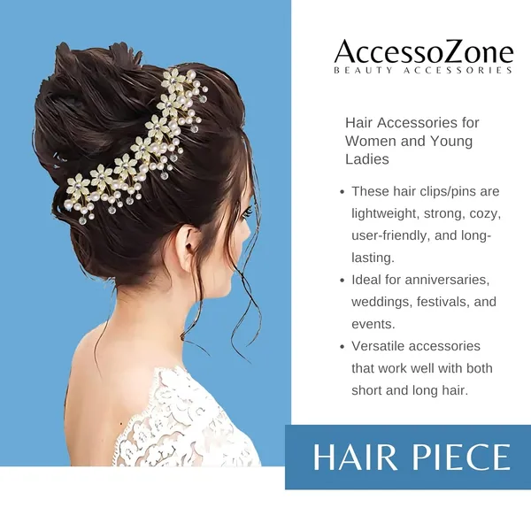 White_Plastic_Premium_&_Elegant_Pearl_&_Crystal_Floral_Hair_Pins_For_Women_&_Girls