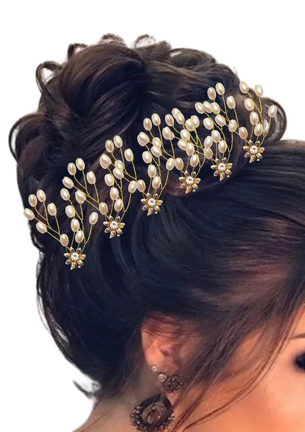 Golden_Plastic_Premium_&_Elegant_Pearl_Floral_Juda_Bun_Accessories_For_Women_&_Girls_(Pack_Of_6)