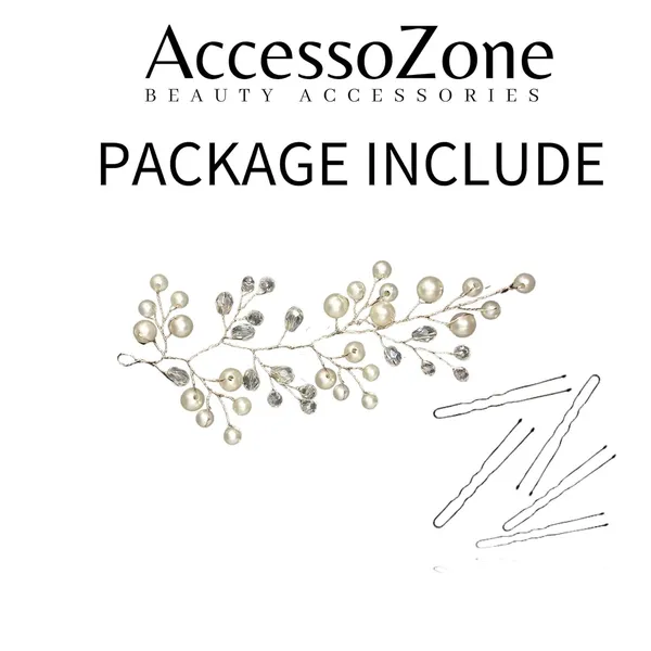White_Plastic_Premium_&_Elegant_Pearl_&_Crystal_Elegant_Hairpiece_For_Women_&_Girls