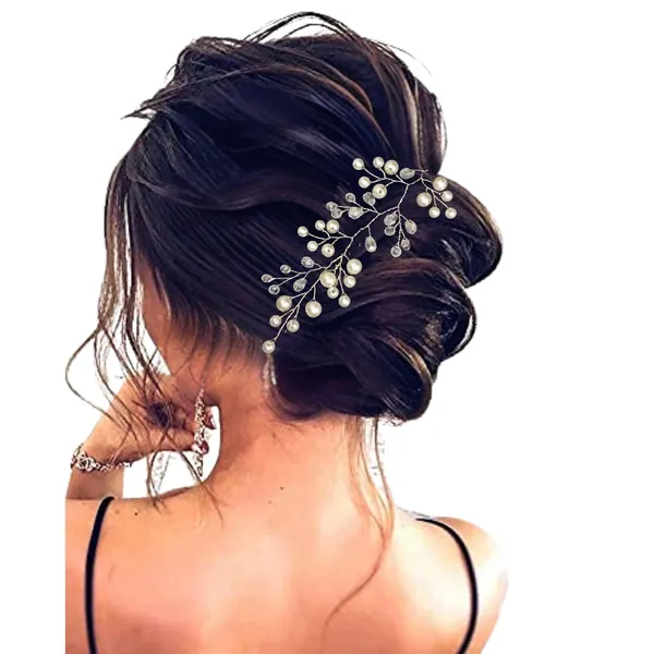 White_Plastic_Premium_&_Elegant_Pearl_&_Crystal_Elegant_Hairpiece_For_Women_&_Girls