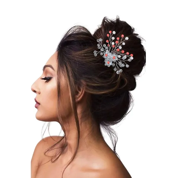 Red_&_Blue_Plastic_Premium_&_Elegant_Red_&_Silver_Rhinestone_Hair_Accessory/Headband_For_Women_&_Girls