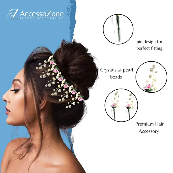 Pink_Plastic_Premium_&_Elegant_Floral_Design_Elegant_Hair_Pin/Clip_For_Women_&_Girls