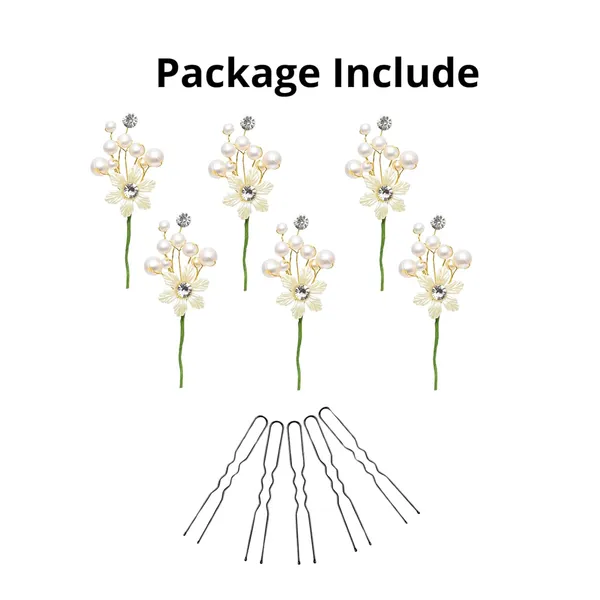 White_Plastic_Premium_&_Elegant_Trendy_Hair_Pins/Clips_Hair_Accessories_For_Women_&_Girls