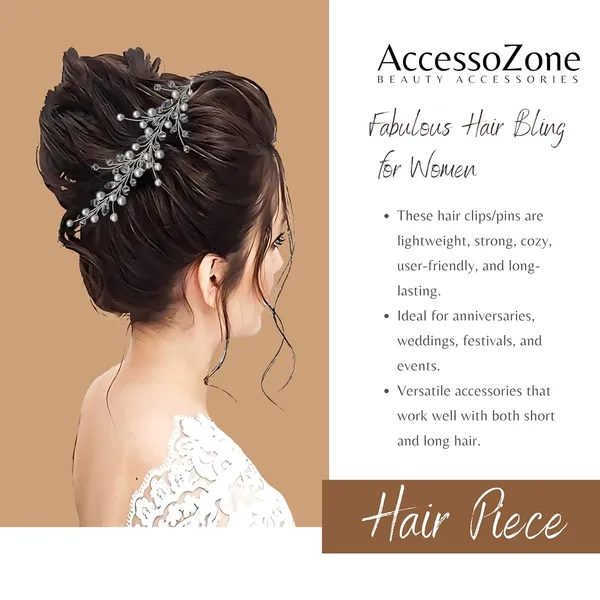 Silver_Plastic_Premium_&_Elegant_Delicate_Pearl_Trendy_Hair_Pins/Clips_For_Women_&_Girls