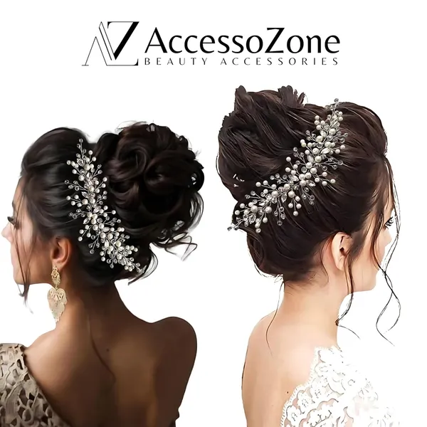Silver_Plastic_Premium_&_Elegant_Crystal_Stylish_Hair_Pins/Clips_For_Women_&_Girls