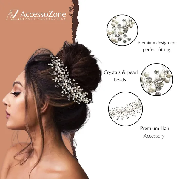 Silver_Plastic_Premium_&_Elegant_Crystal_Stylish_Hair_Pins/Clips_For_Women_&_Girls