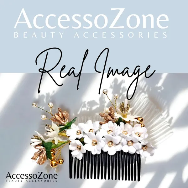 White_Plastic_Premium_&_Elegant_Safed_Pushp_Gulabi_Hair_Clip_For_Women_&_Girls