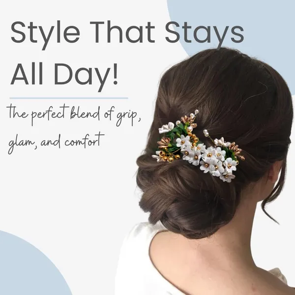 White_Plastic_Premium_&_Elegant_Safed_Pushp_Gulabi_Hair_Clip_For_Women_&_Girls