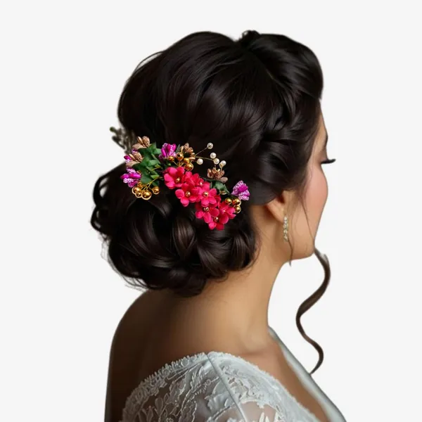 Red_Plastic_Premium_&_Elegant_Dark_Floral_Juda_Hair_Clip_For_Women_&_Girls
