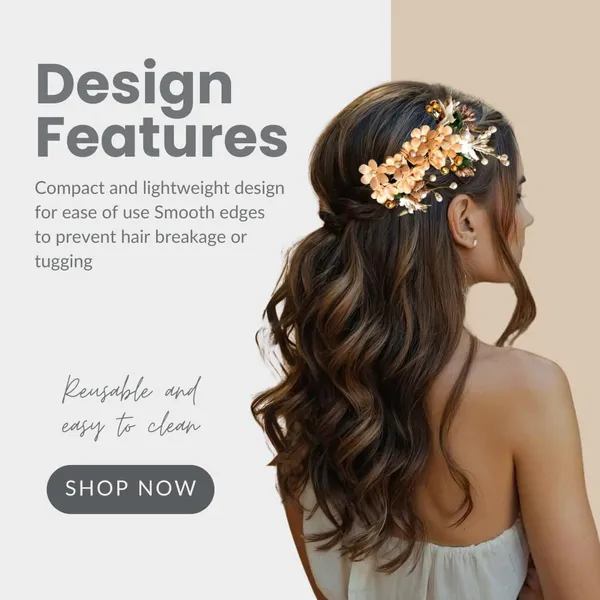 Peach_Plastic_Premium_&_Elegant_Peach_Floral_Juda_Hair_Clip_For_Women_&_Girls