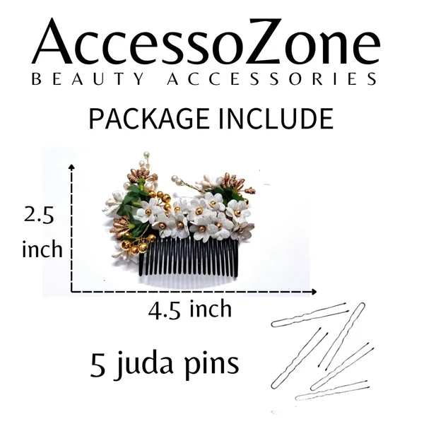 Silver_Plastic_Premium_&_Elegant_Silver_Floral_Juda_Hair_Clip_For_Women_&_Girls