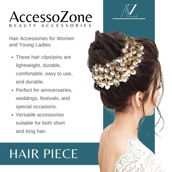 White_One_Meter_Gajra_for_Wedding_Hair_Accessory_for_Women