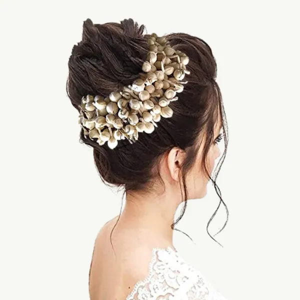 White_One_Meter_Gajra_for_Wedding_Hair_Accessory_for_Women