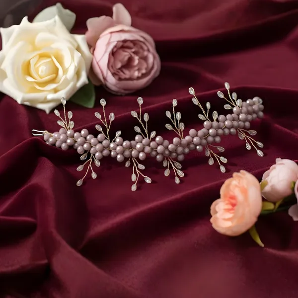 Purple_Plastic_Premium_&_Elegant_Leaf_Crystal_Purple_Bead_Hair_Pin_For_Women_&_Girls