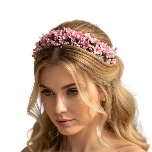 Pink_Flower_Premium_&_Elegant_Floral_Bridal_Hair_Clip_For_Women_&_Girls