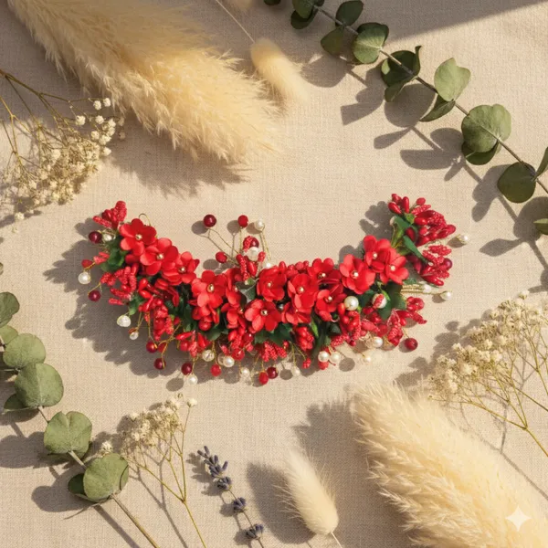 Red_Plastic_Premium_&_Elegant_Pearl_&_Crystal_Floral_Hair_Pins_For_Women_&_Girls
