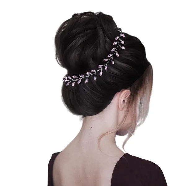 Pink_Crystal_Leaf_Hair_Vine_Hair_Accessory_For_Women