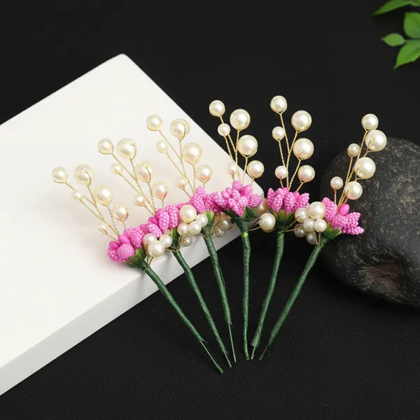 Pink_Plastic_Premium_&_Elegant_Pearl_Artificial_Flower_Hair_Pins_For_Women_&_Girls