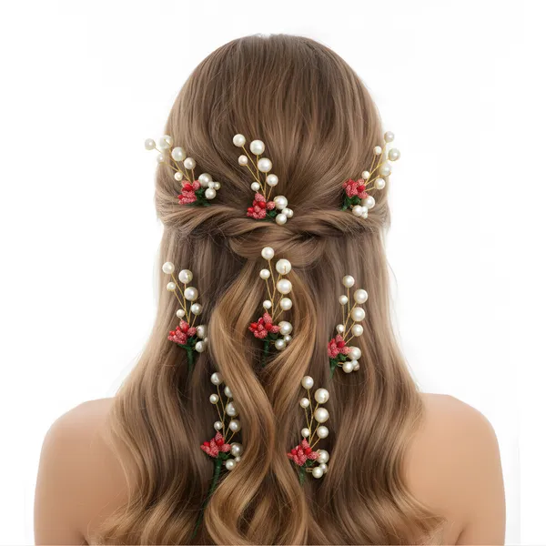 Red_Plastic_Premium_&_Elegant_Pearl_Flower_Hair_Pins_For_Women_&_Girls_(Pack_Of_8)