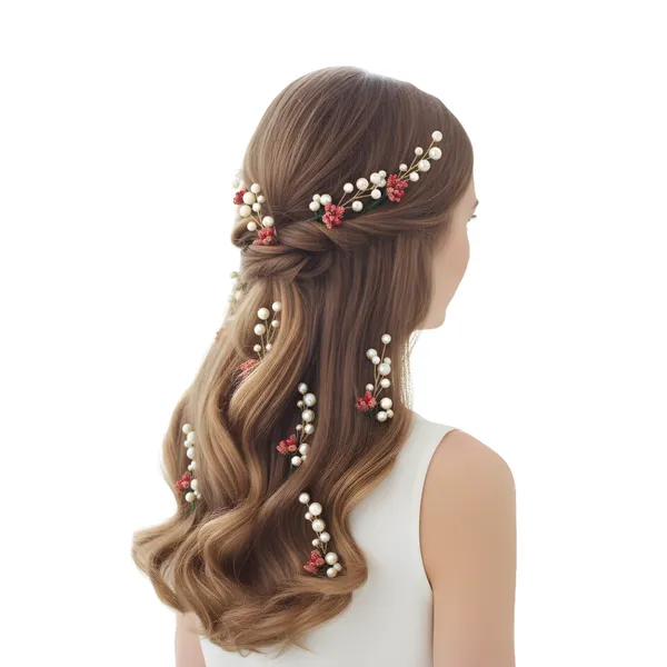 Red_Plastic_Premium_&_Elegant_Pearl_Flower_Hair_Pins_For_Women_&_Girls_(Pack_Of_8)