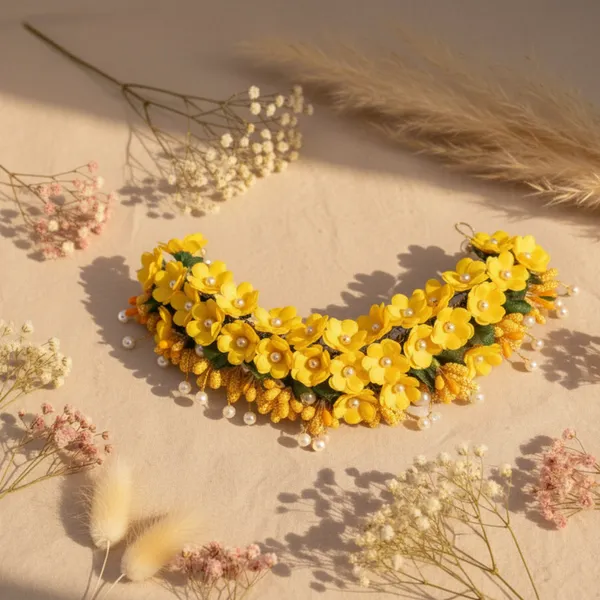 Yellow_Premium_&_Elegant_Pearl_&_Berry_Vine_Handmade_Bridal_Headpiece_For_Women_&_Girls