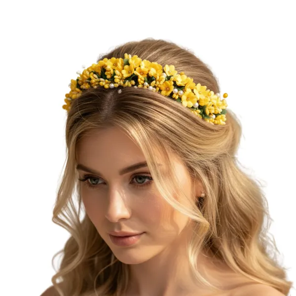 Yellow_Premium_&_Elegant_Pearl_&_Berry_Vine_Handmade_Bridal_Headpiece_For_Women_&_Girls