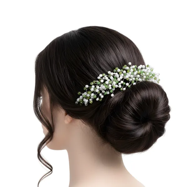 Green_Plastic_Premium_&_Elegant_Beads_&_Crystal_Headpiece_For_Women_&_Girls