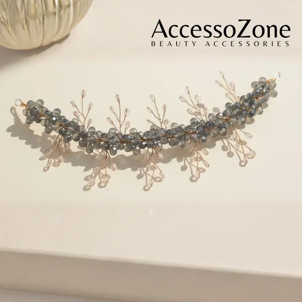 Blue_Plastic_Premium_&_Elegant_Leaf_Crystal_Bead_Hair_Pin_For_Women_&_Girls