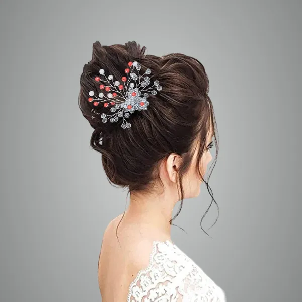 Red_&_Blue_Plastic_Premium_&_Elegant_Red_&_Silver_Rhinestone_Hair_Accessory/Headband_For_Women_&_Girls
