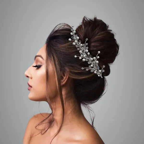 Silver_Plastic_Premium_&_Elegant_Delicate_Pearl_Trendy_Hair_Pins/Clips_For_Women_&_Girls