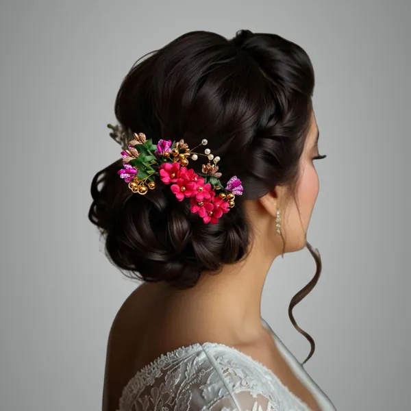 Red_Plastic_Premium_&_Elegant_Dark_Floral_Juda_Hair_Clip_For_Women_&_Girls