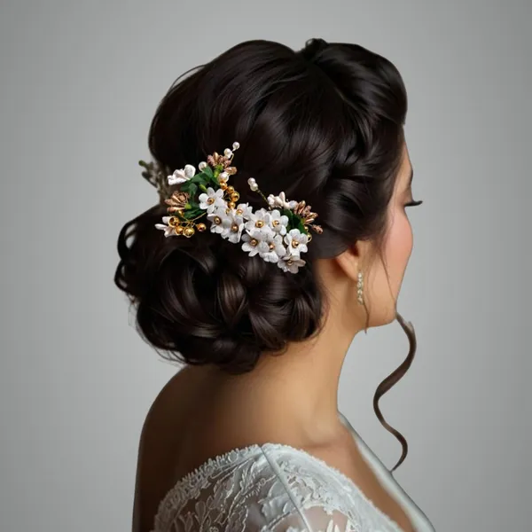 Silver_Plastic_Premium_&_Elegant_Silver_Floral_Juda_Hair_Clip_For_Women_&_Girls