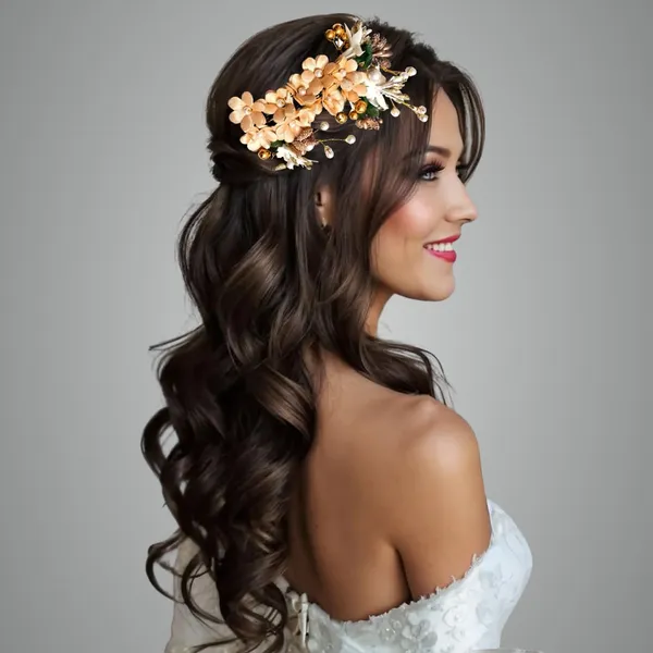 White_Plastic_Premium_&_Elegant_Pearl_Artificial_Bridal_Hair_Flower_Clip_For_Women_&_Girls