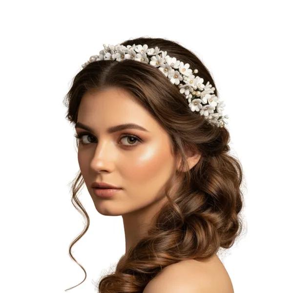 White_Plastic_Premium_&_Elegant_Violet_Floral_Pearl_Hair_Pin_For_Women_&_Girls