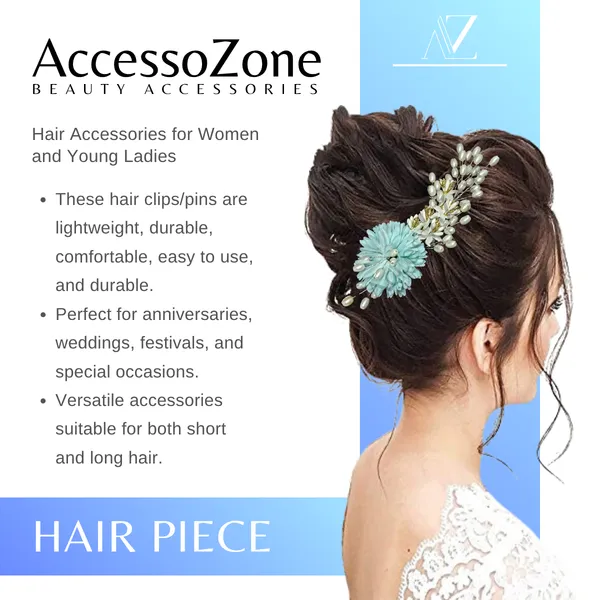 Blue_Rose_Floral_Hair_Clip_for_Bridal_&_Party_Bun