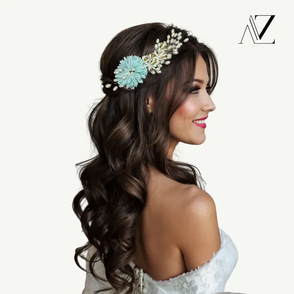 Blue_Rose_Floral_Hair_Clip_for_Bridal_&_Party_Bun
