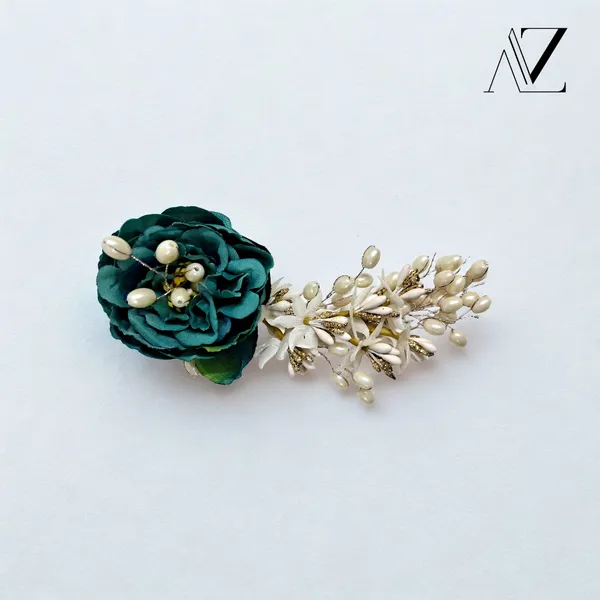 Dark_Rose_Floral_Hair_Clip_for_Bridal_&_Party_Bun