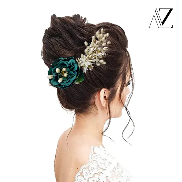 Dark_Rose_Floral_Hair_Clip_for_Bridal_&_Party_Bun