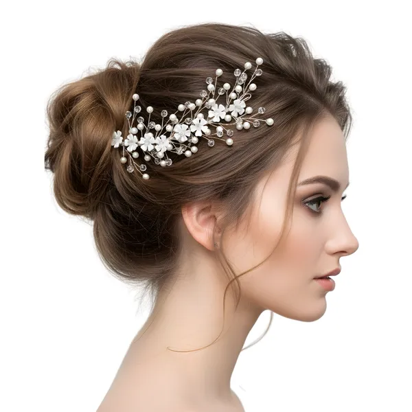 White_Pearl_Premium_&_Elegant_White_Pearl_Floral_Bridal_Hair_Clip_For_Women_&_Girls