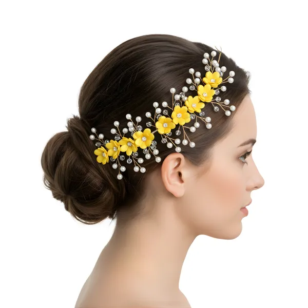 Yellow_Flower__Premium_&_Elegant_Hair_Accessory_For_Women_&_Girls